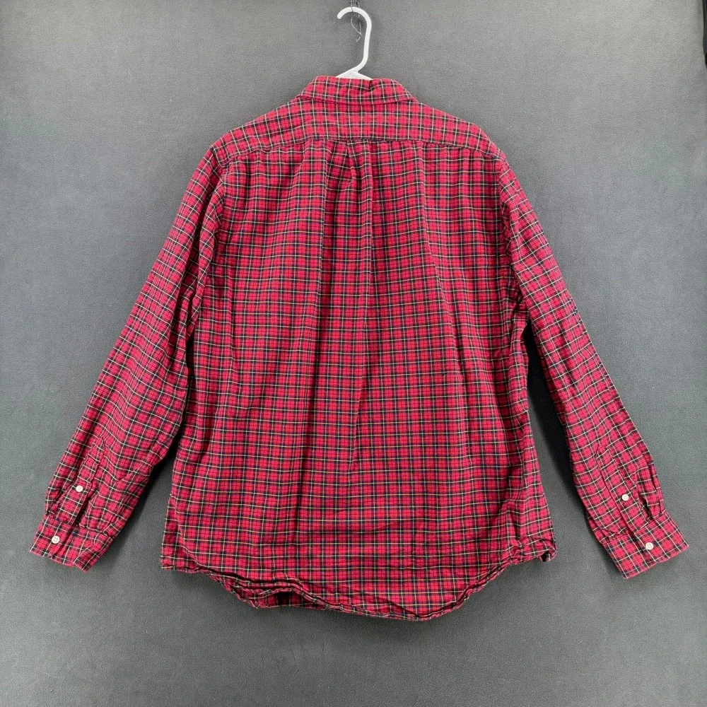 Polo Ralph Lauren Mens XL Classic Fit Red Plaid Button Down Shirt Long Sleeve